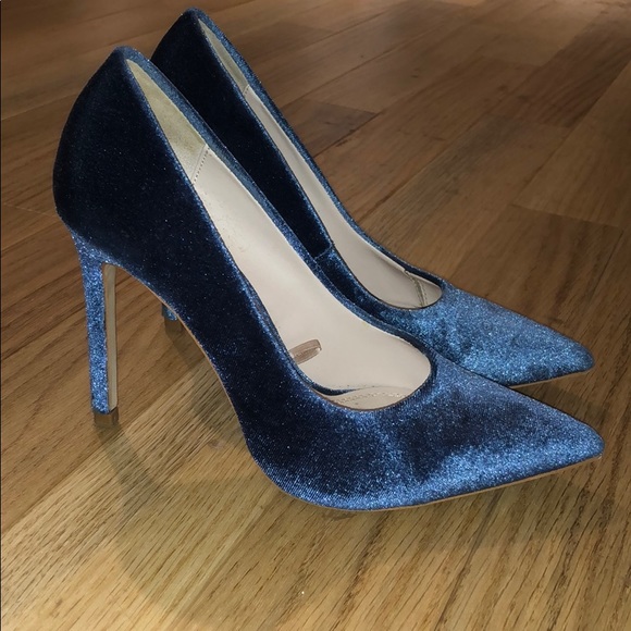 Zara blue suede heels 36 - Picture 1 of 4